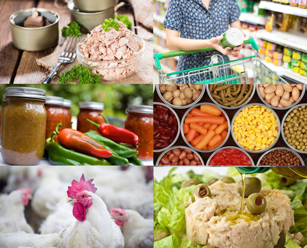 波蘭魚罐頭和蔬菜罐頭