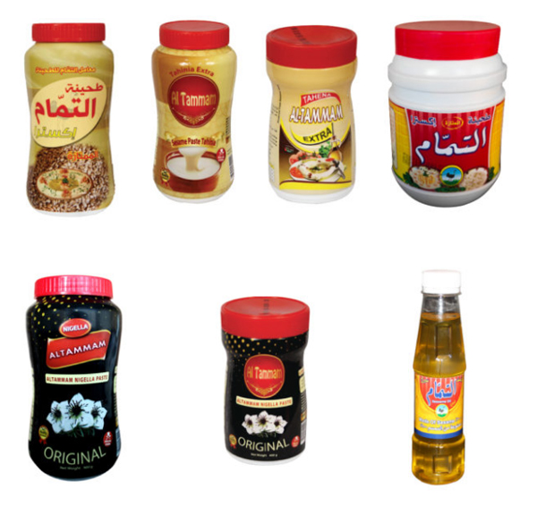 約旦芝麻醬、芝麻油和哈瓦...