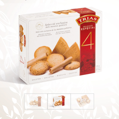 西班牙杏仁餅干（四種造型，巧克力味）