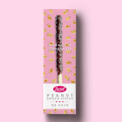 韓國巧克力花生/脆皮脆米餅干棒