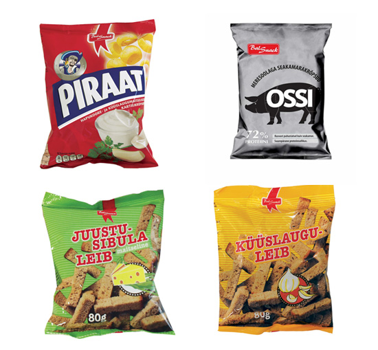 愛沙尼亞膨化食品和面包干...